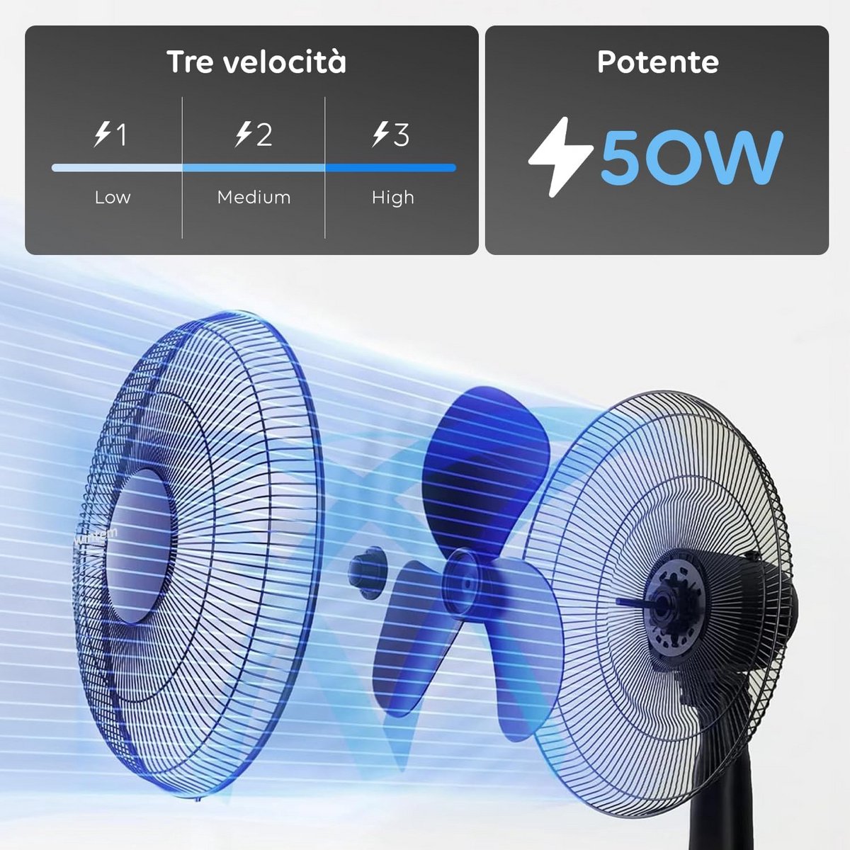 Stille Staande Ventilator met Afstandsbediening - Verstelbare Hoogte, Timer en Oscillatie – foto 3