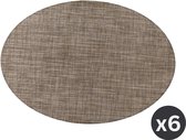 ZICZAC - Set de table PURUS - SET/6 - antibactérien - Ovale, marron