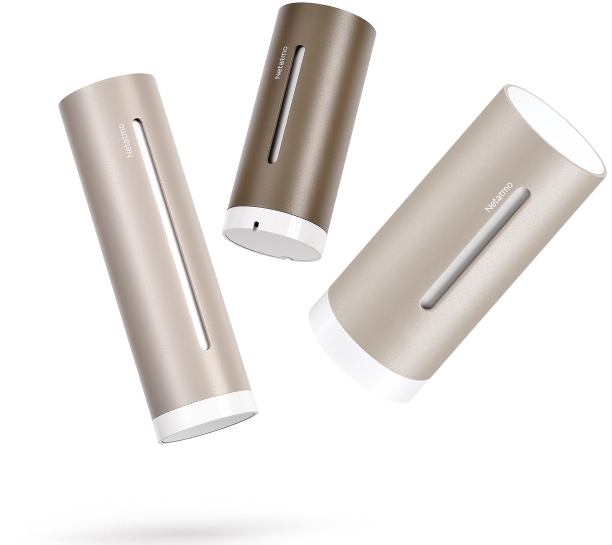 Netatmo Slim Weerstation + Extra Binnenmodule – Indoor Pack 2.0 – CO2 Meter & Luchtkwaliteit – Temperatuur & Luchtvochtigheid – App Monitoring – Sand