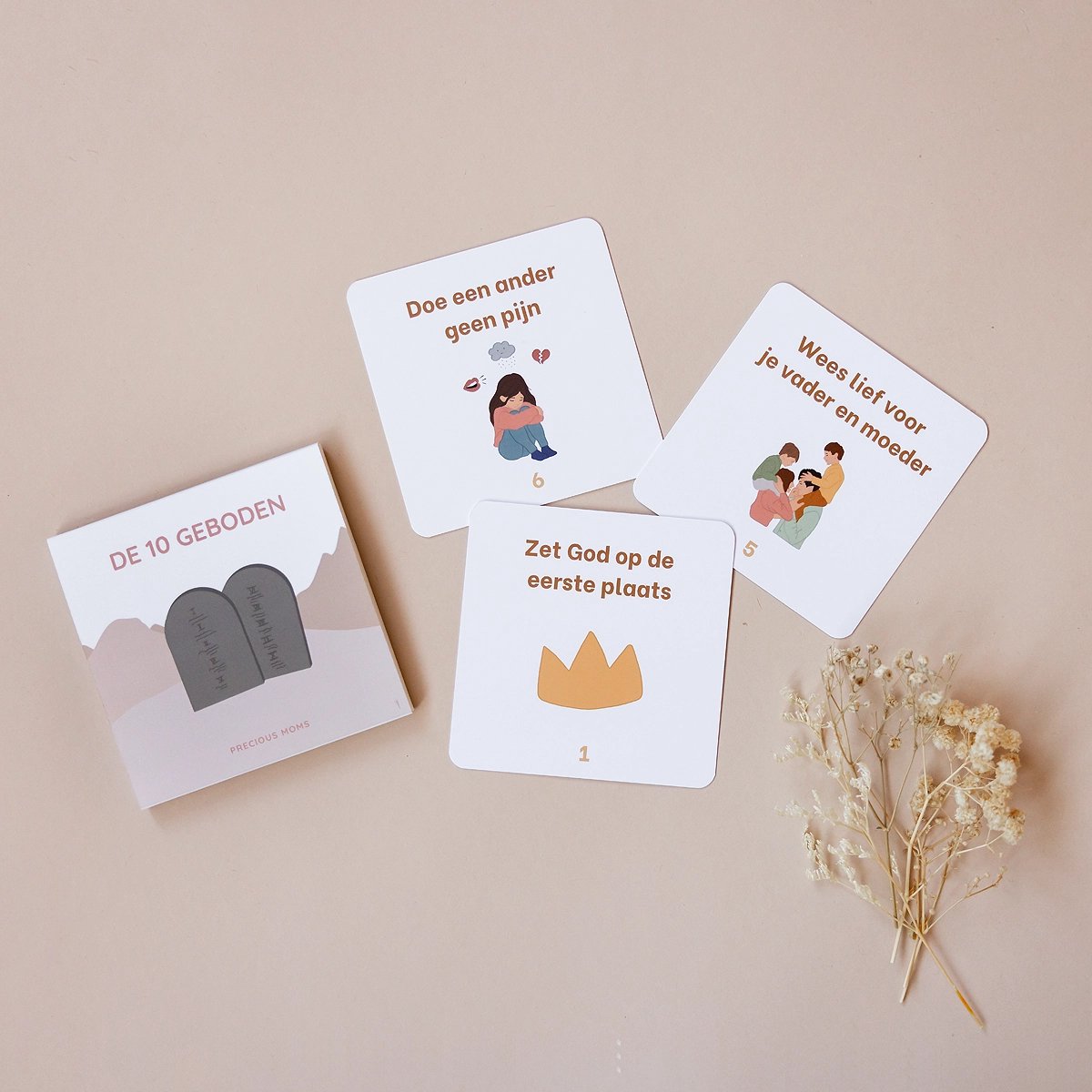 De 10 Geboden van God | kaartenset voor kinderen over De Tien Geboden van God als christelijke cadeau voor kind