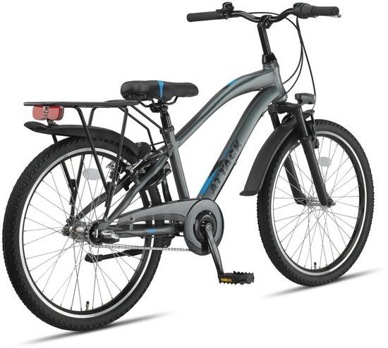 Altec Attack - Allroad Kinderfiets - Jongensfiets - Mountainbike - 24 inch - 3 versnellingen - Antraciet / Blauw van Altec — afbeelding 3