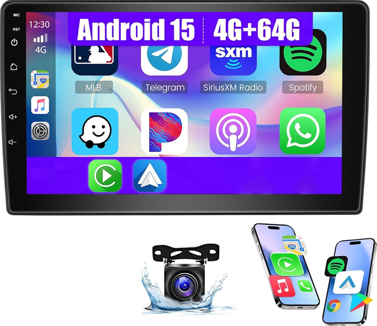 ESSGOO 4+64GB Autoradio - Geschikt Voor Fiat Ducato 2006 t/m 2022 / Peugeot Boxer & Citroen Jumper 2011 t/m 2015 - 9 Inch IPS TouchScreen Radio Scherm - Draadloos Apple Carplay & Android Auto - GPS, Bluetooth, Wifi - Achteruitrijcamera
