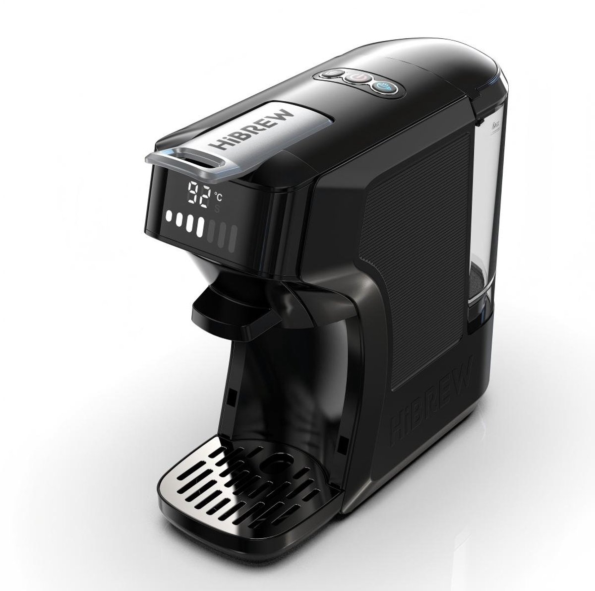 HIBREW H1C Pods koffiemachine - 20 bar hogedruk-extractie - warm/koud zetten - 7-traps waterinstelling - compatibel met NSDG - Zwart