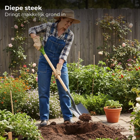 Lomera Steekschop - Steekschep - Spade - Tuinspade - Tuinschop - Schep - Schop - Puntspade - Punt Schop - Punt Schep - Spade Met D Handgreep - Steekschop Met D Handgreep - Schop Met D Handgreep — afbeelding 5