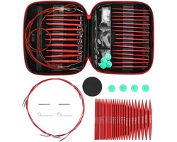 Breinaaldenset - Rondbreinaalden Set Verwisselbaar - Rondbreinaalden - Handgemaakt DIY breien - 13 Maten Circulaire Breinaald Kit - 4 verstelbare lengtes - met opbergtas - voor beginners die breien - voor het breien van truien en poppen