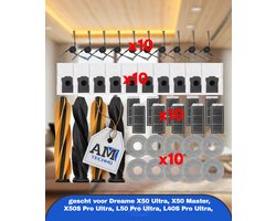 Passend voor Dreame X50 Ultra, X50 Master, X50S Pro Ultra, L50/L40S/Mova V50 Ultra. Compleet borstel- en filterset met duurzame, hoogrendement filtratie. Inclusief schoonmaakaccessoires, feestelijke Halloween & Kerst items.