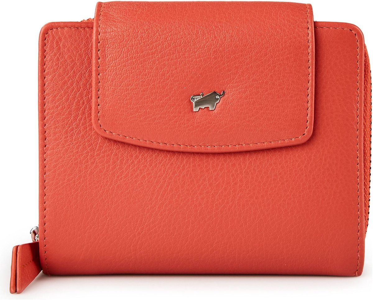 Braun Büffel Joy Portemonnee RFID-bescherming Leder 12 cm - Dames - Horizontaal - coral