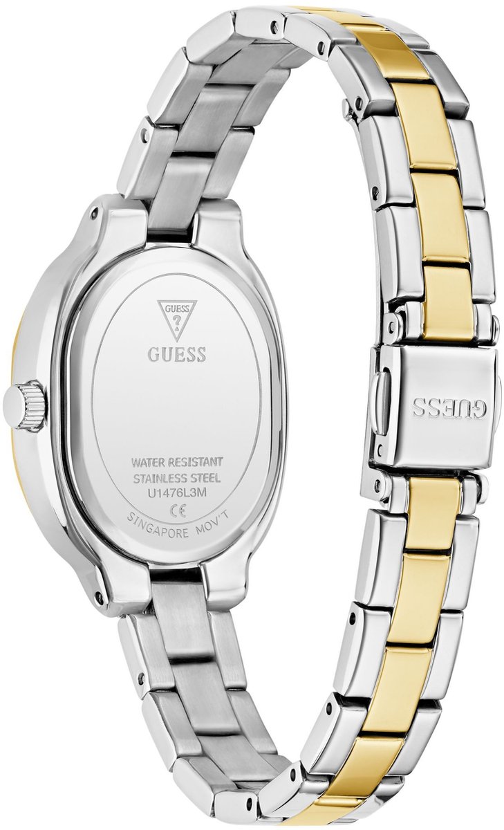 Guess Carissa Quartz Analoog Horloge Tweetoon Behuizing: 100% Roestvrij Staal| Armband: Roestvrij Staal 26 mm U1476L3M