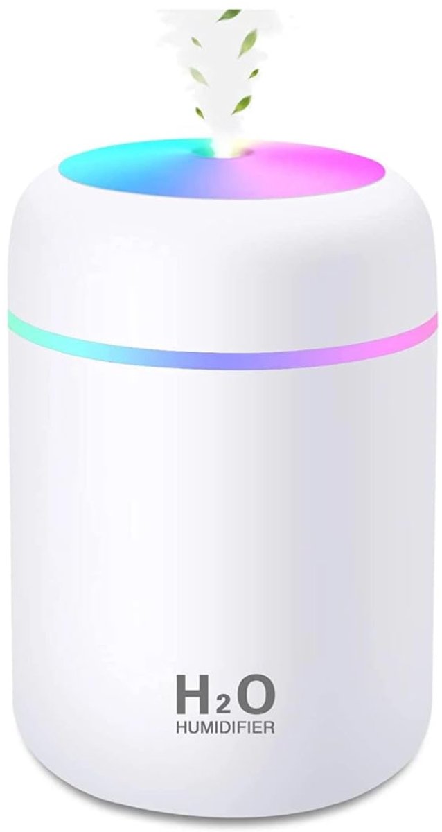 Mini USB Luchtbevochtiger met LED Nachtlamp – Koude Mist, Aromatherapie, Stil & Draagbaar voor Slaapkamer, Kantoor & Auto