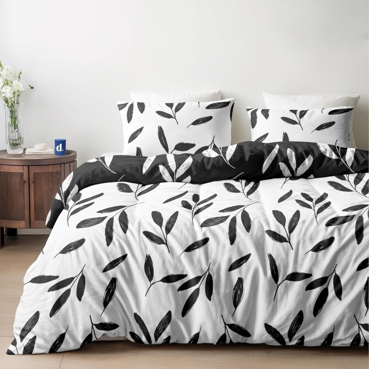 Dekbedovertrek 155x220 cm met 2 Kussenslopen 80x80 cm - Geometrisch Patroon - Beddenset me