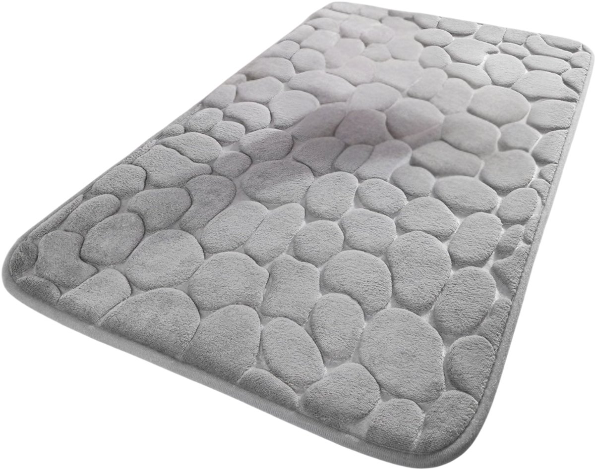 DnA® Badmat - Badmat Antislip - Douchemat - Badmatten - Badmat Antislip Voor in Bad - Grijs - 60cm x 40cm x 1cm