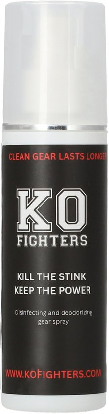 KO Fighters Bokshandschoenen Spray - 120ml - Anti-Geur & Desinfecterend - Verfrisser voor Kickbokshandschoenen, Scheenbeschermers & Sportschoenen