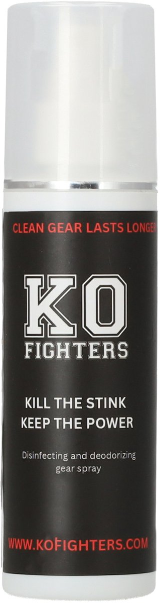 KO Fighters Bokshandschoenen Spray - 120ml - Anti-Geur & Desinfecterend - Verfrisser voor Kickbokshandschoenen, Scheenbeschermers & Sportschoenen