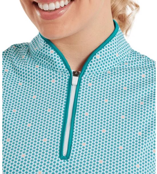 Footjoy Dames Front Tank Print Wit Turquiose van Footjoy — afbeelding 2
