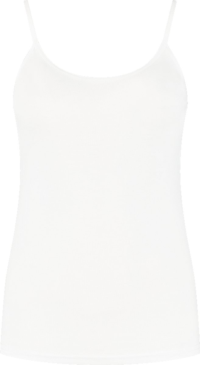 Boru Bamboo - Dames Singlet - Wit - XL - Bamboe Hemd - Spaghettibandjes - Ademend - Anti-Bacterieel - 2324