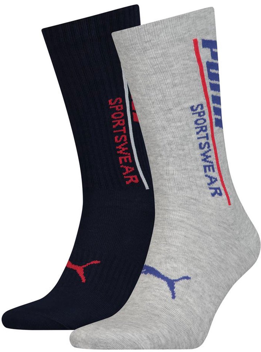 Puma 4-Pack Logo Sportsokken Stevig Katoen Heren – 102003001 Zwart