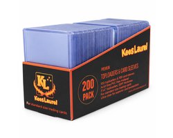 200 Pack Premium Toploaders en Card Sleeves - 100x Toploaders en 100x Sleeves - Geschikt voor Binder en Trading Cards - KeesLaurel