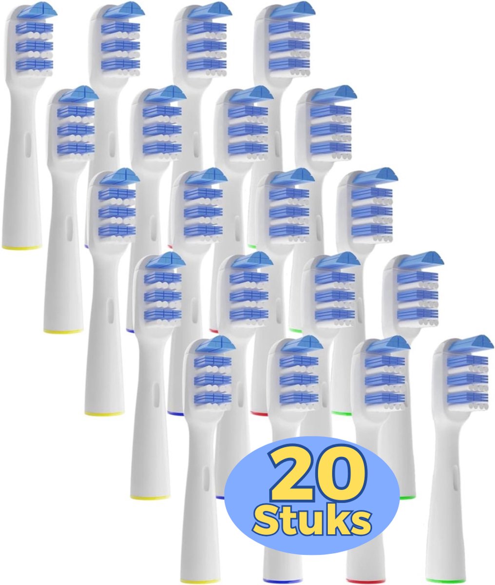 Maxenza Opzetborstels - Geschikt voor Trizone Opzetborstel Oral-B Machine - 20 Stuks