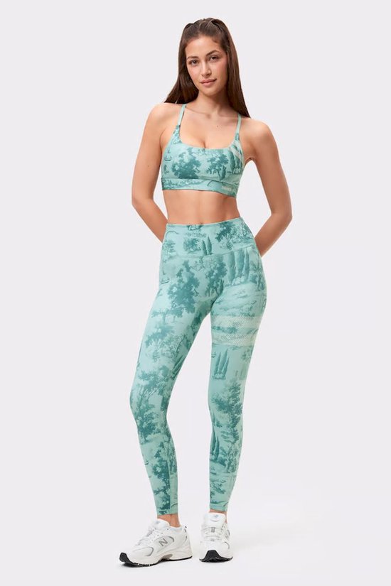 STRONGER - printed one legging - Lange trainingslegging dames - Groen — afbeelding 4