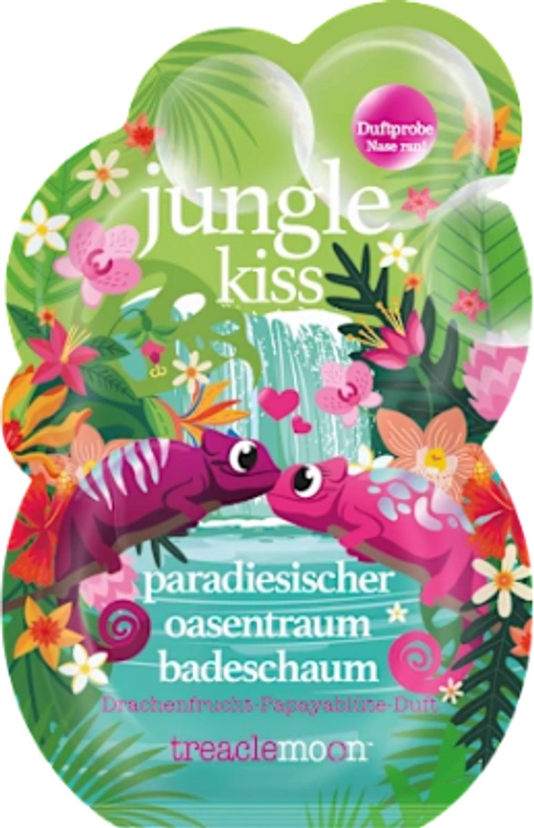 Ontspannende Badschuim Jungle Kiss - Treaclemoon | 1x 80 g - Drakenfruit & Papajabloesem | Verzorgingsproducten - Badzout