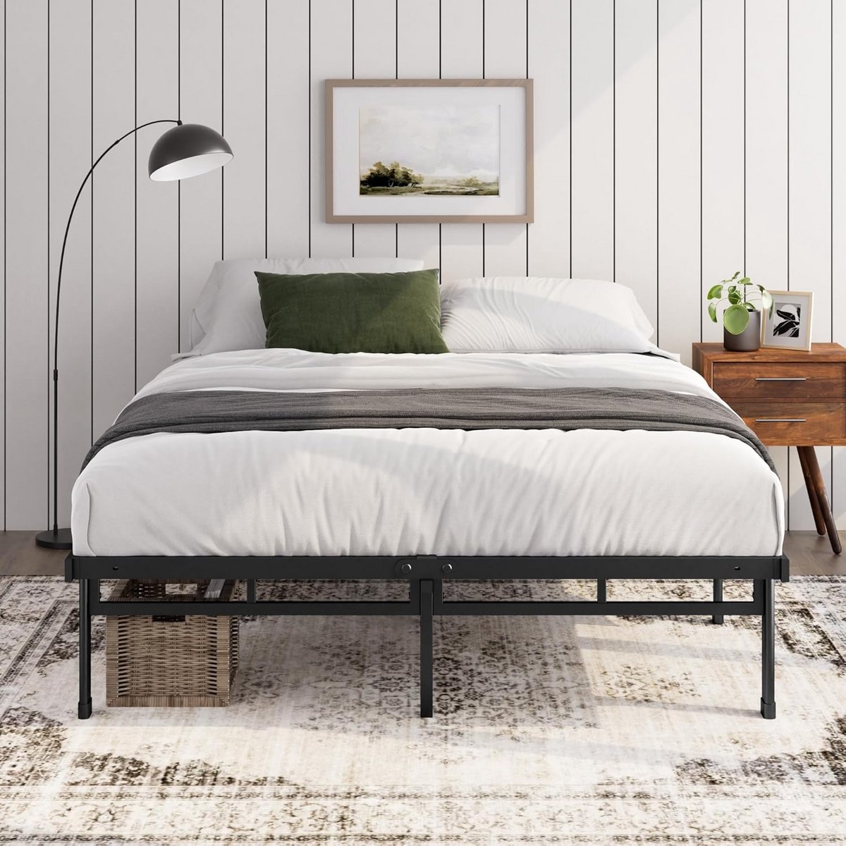 Metalen platformbed 140 x 200 cm met opbergruimte - modern en elegant