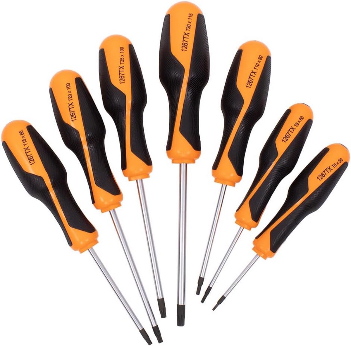 Torx-kopschroeven drivers met handgrepen, 7 stuks
