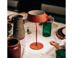 ZOLUNA Solar Tafellamp Jyp – Rood - Draadloze Buitenlamp & Tafellamp Binnen - USB-C Oplaadbaar & IP44 Spatwaterdicht