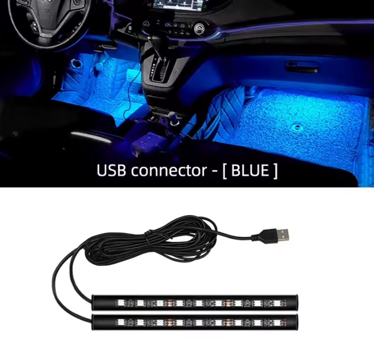 Han‑Bar® Auto Neon Light - Voet Licht - Blauw - LED - USB Aansluiting