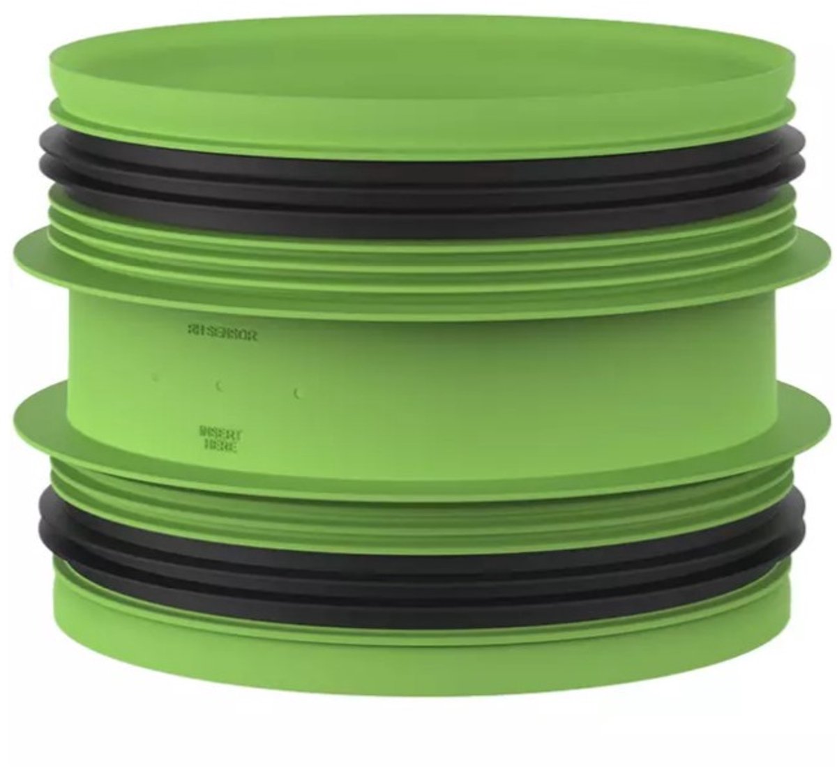 Duco aansluitstuk met rubber D160-D160 (M/M) (0000-4724)