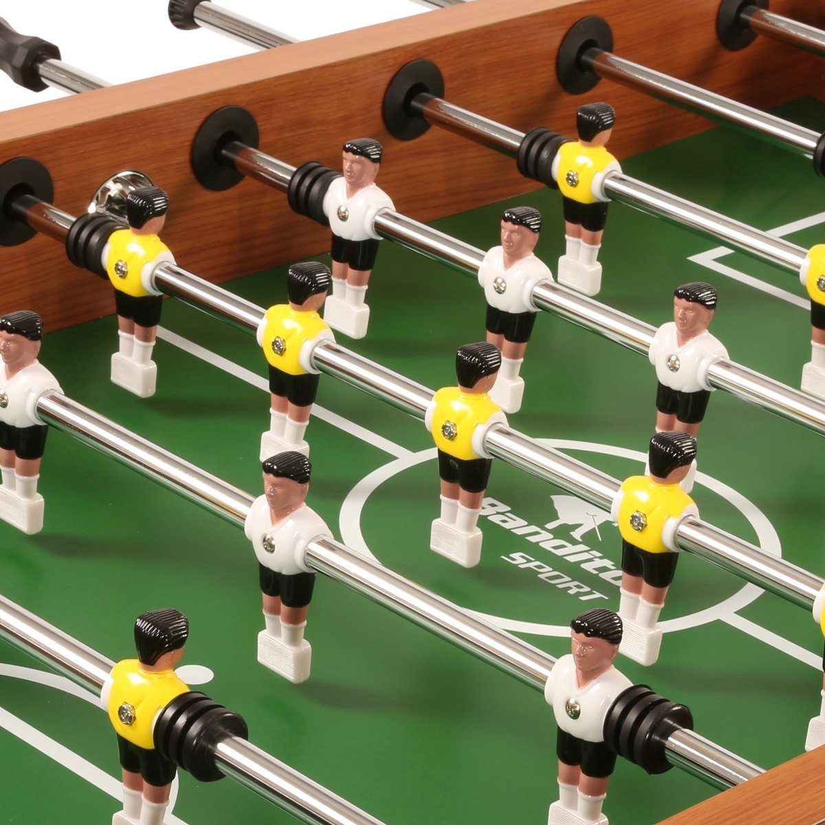 Voetbaltafel Bandito de Luxe - Robuuste design tafel - kogellagers en uitwisselbare spelers - houten poten voor extra stabiliteit