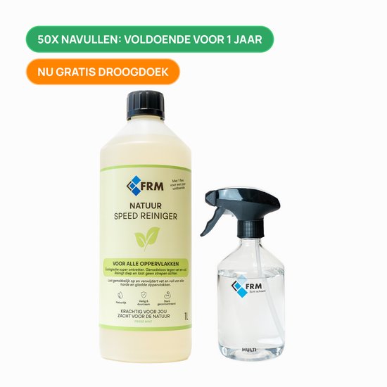 FRM Speed reiniger starterspakket - Krachtige Ontvetter - Vet & Vuil - Natuurlijk & Veilig - Voor Badkamer, Vloer, Keuken en meer..