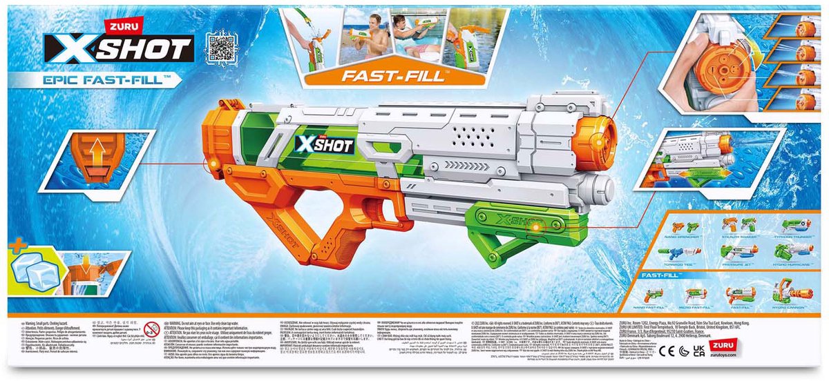 ZURU - XSHOT - Water Fast-Fill Epic Water Blaster - Waterpistool - 1000ML — afbeelding 13