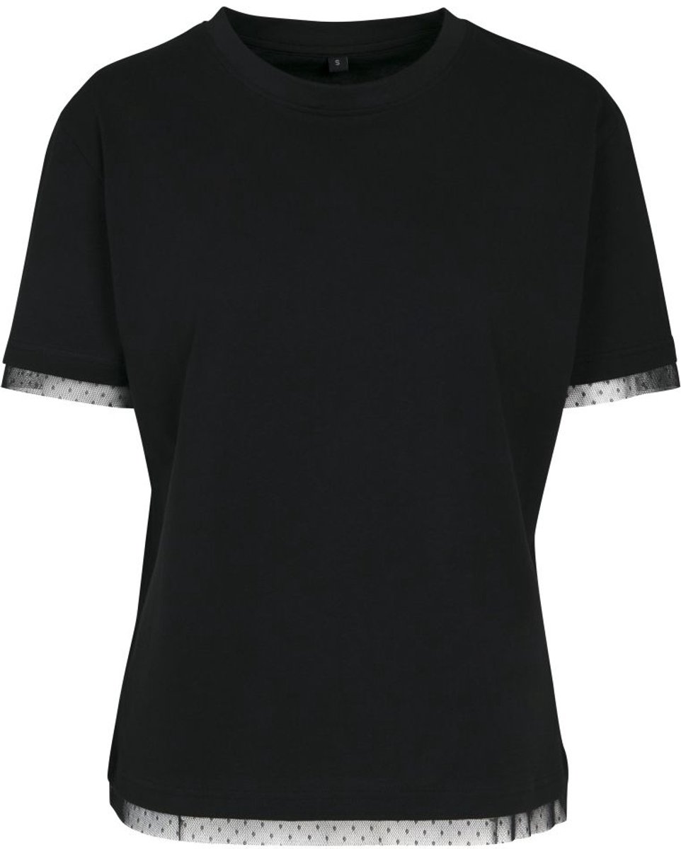 Build Your Brand - Laces Dames T-Shirt - Black maat XL