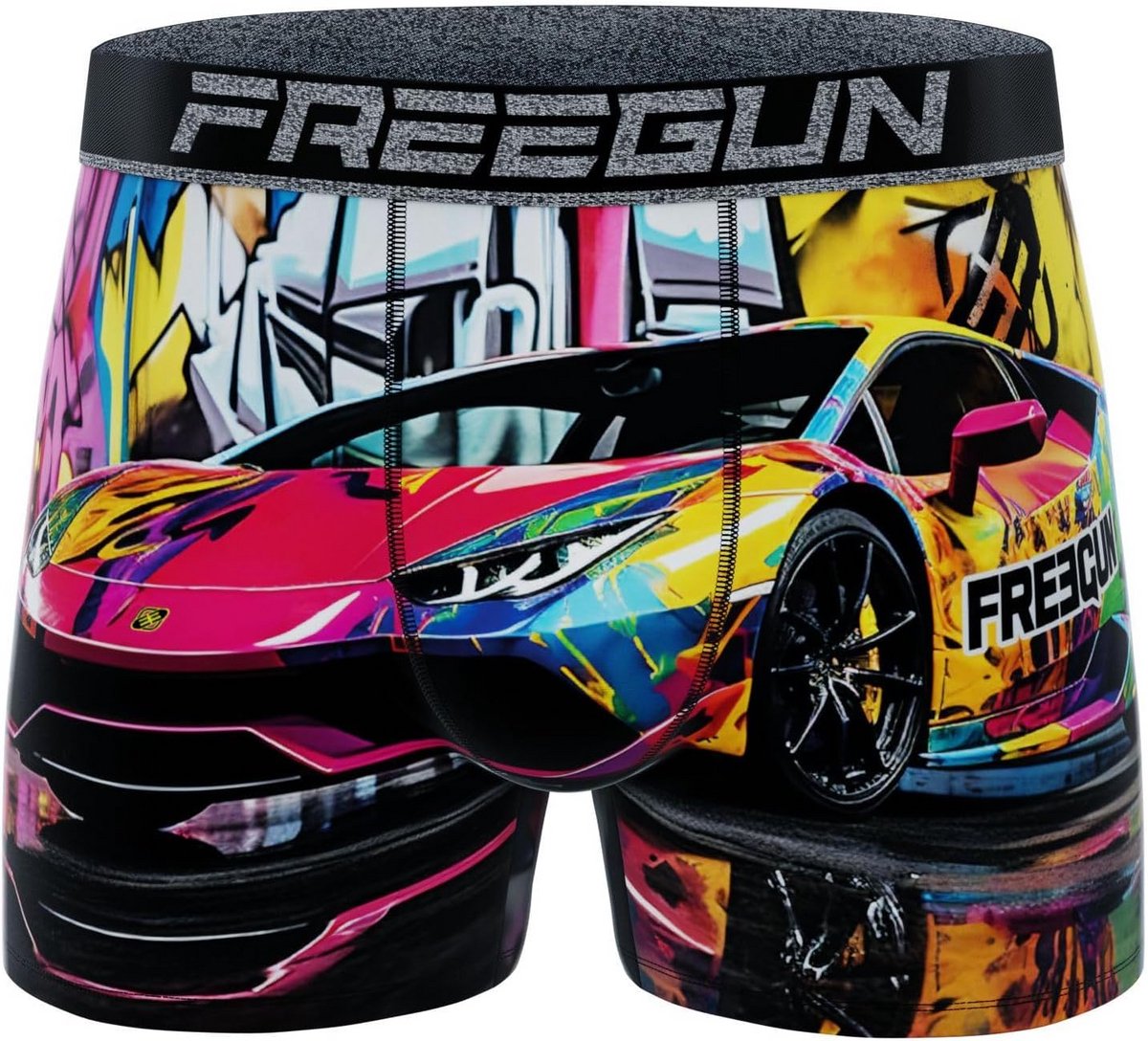 Heren Boxershorts Microvezel met Street Art Print