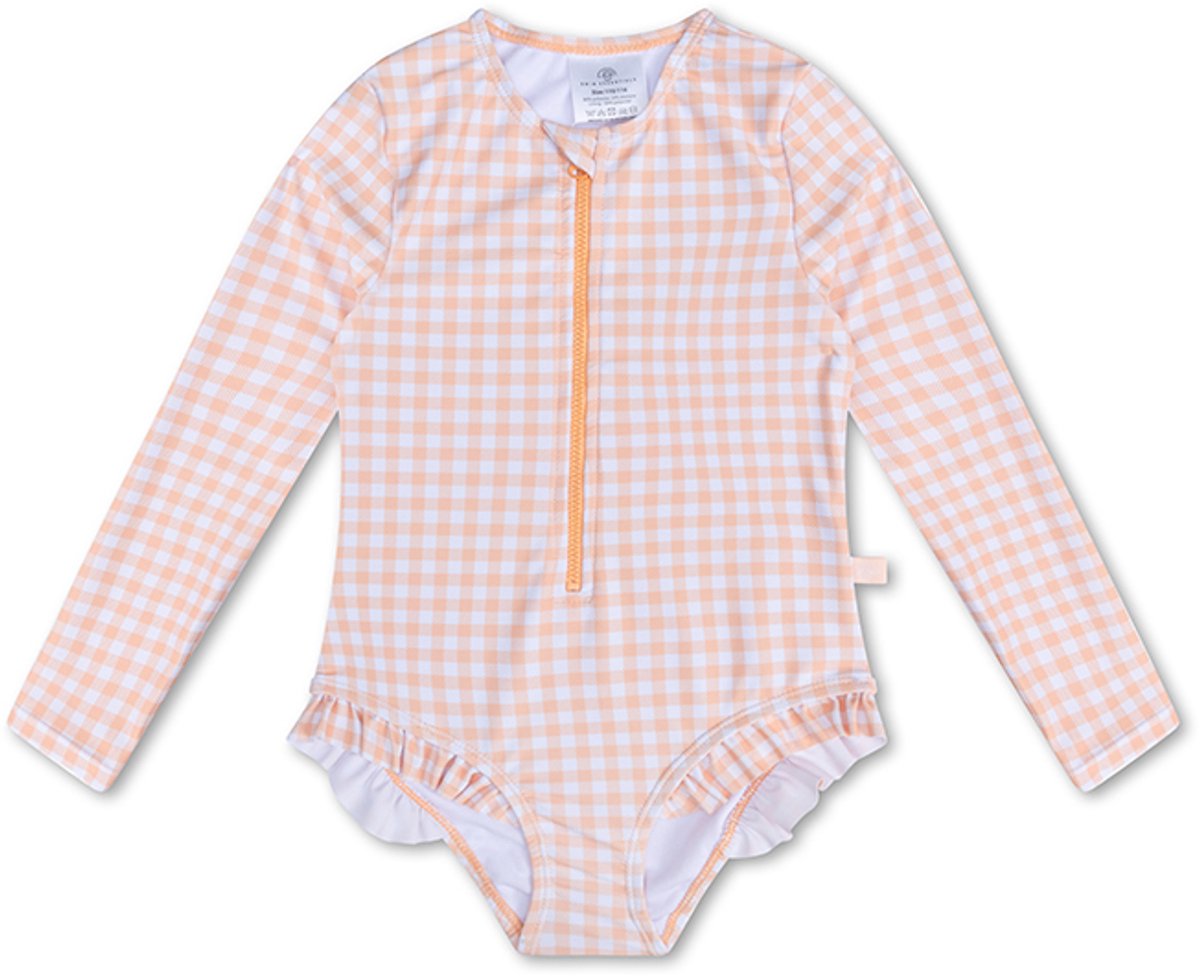Swim Essentials – UV badpak meisjes met lange mouwen – 0-12 Jaar – Roze – Blokjesprint – baby Swim Essentials – UV badpak meisjes met lange mouwen – 0-12 Jaar – Roze – Blokjesprint – baby