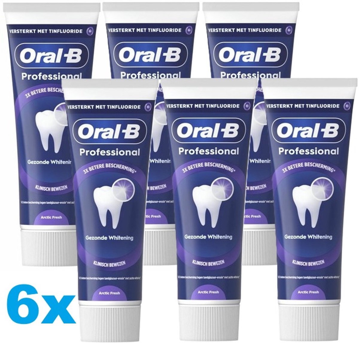 Oral-B Professional Tandpasta Gezonde Whitening 6 x 75 ml – Active Fresh – 6-pack