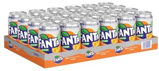 Fanta Orange Zero Blikjes Tray - 24 x 33cl