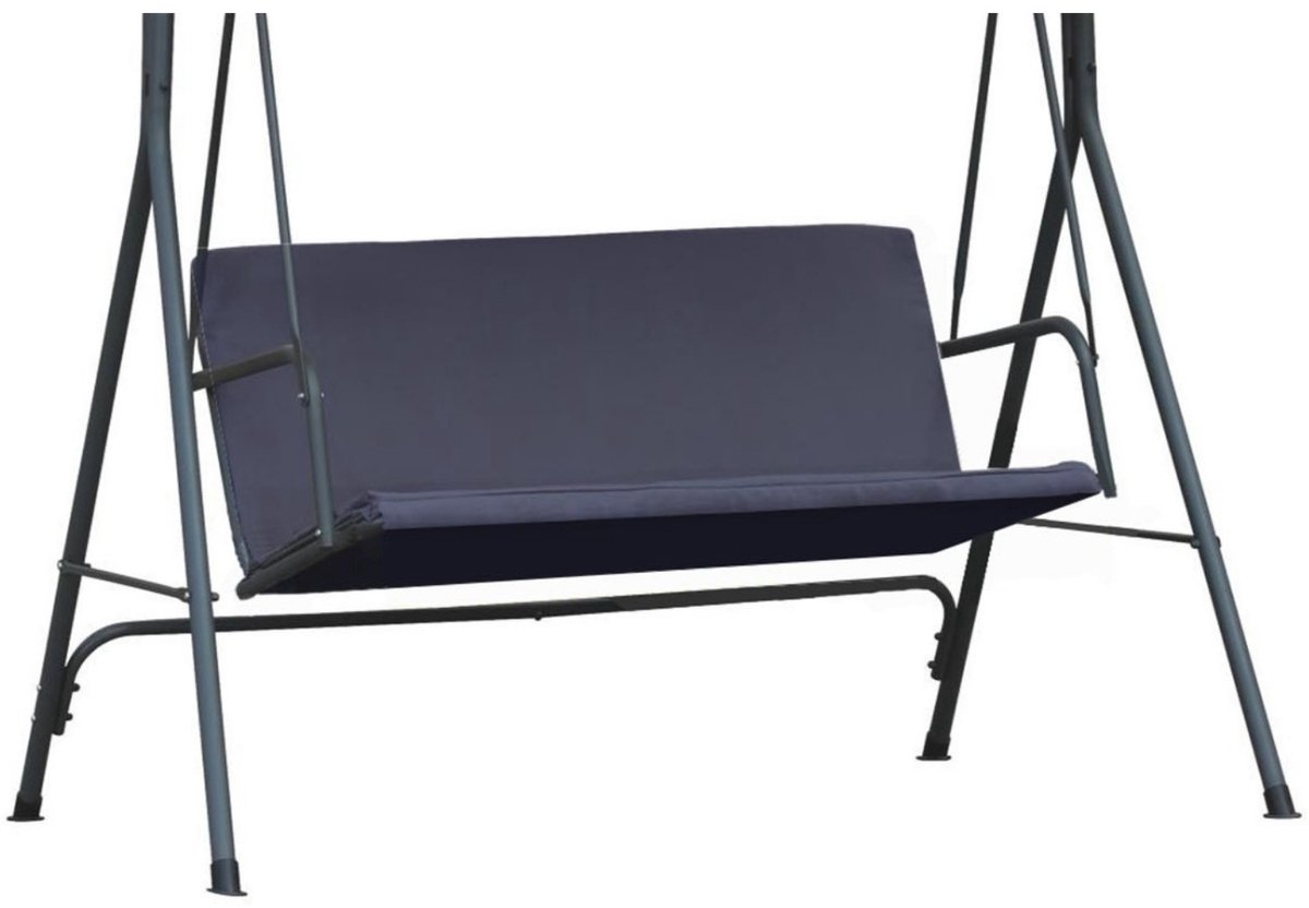 Ferocity Vervangende schommelstoelbekleding voor schommelbank - 2/3 zits - Alleen het doek - Waterafstotend - Duurzaam - 113 × 168 cm - Cordura - Grafiet Graphit