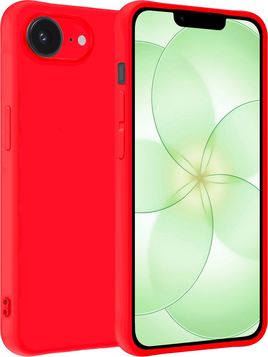 Hoesje Geschikt voor Apple iPhone 17e - Sterk & Shockproof - Hoes Cover - Siliconen Case - Rood