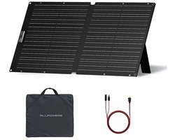 ALLPOWERS SE100 100 W Zonnepaneel, IP68 Opvouwbaar Zonnepaneel, 25% Rendement Monokristallijne Zonnepanelen voor S & R Serie Draagbare Energiecentrale, Fotovoltaïsch Module Zonnesysteem voor Balkon
