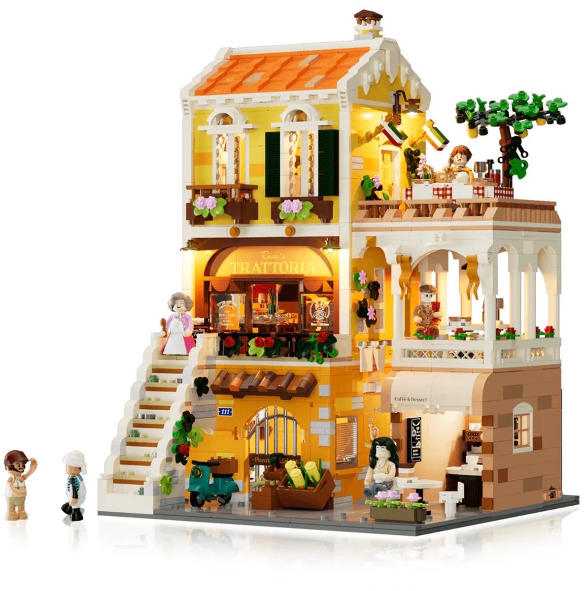 Lumibricks Italian Restaurant - Miniatuur huisjes - DIY modelbouw met 2868 bouwstenen - Bouwpakketten volwassenen- Bouwdoos L9083