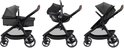 Maxi-Cosi Zelia S Trio kinderwagen in drie standen: reiswieg, autostoel en zitje.