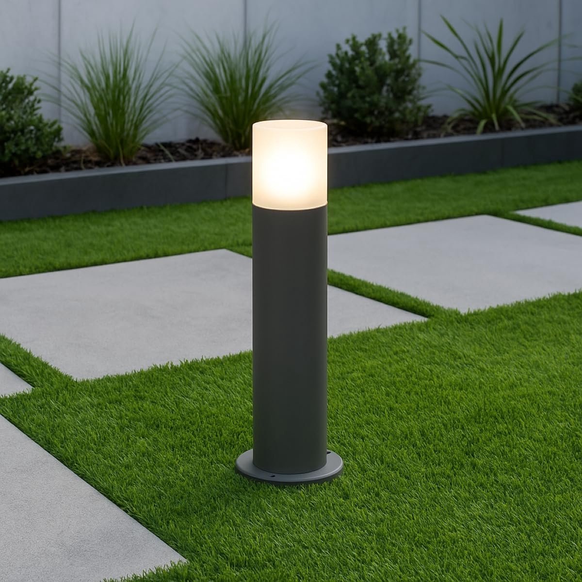 Grijze Tuinpaal 40cm E27 Standaard Schroef Lamphouder voor Buitenshuis