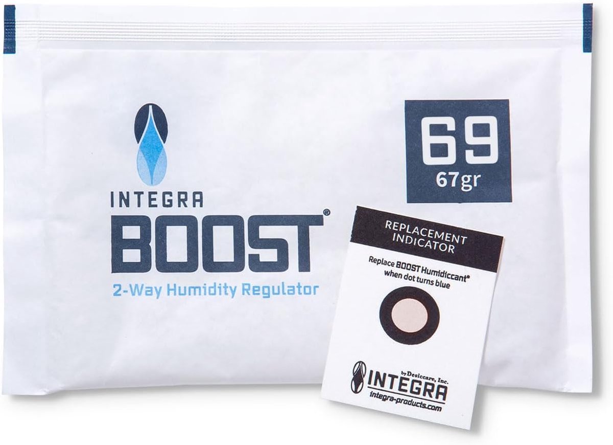 Integra Boost - 69% - 67 gr - (1 stuk) - Humidor Bevochtiger Vochtigheidsregeling - Boveda