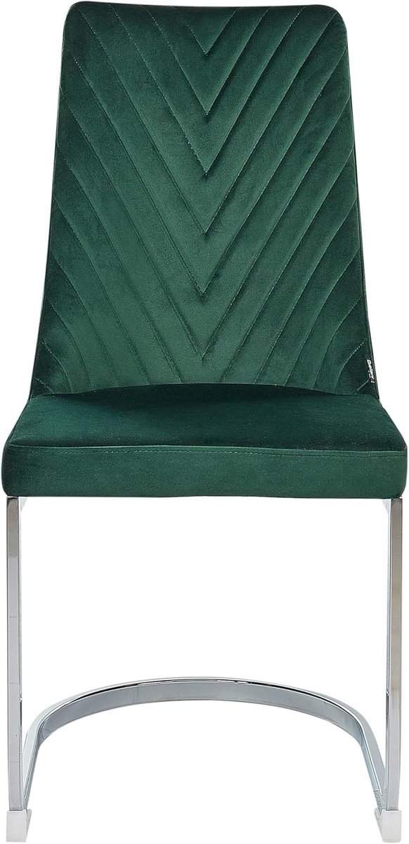 Eetkamerstoelen Set van 2 Fluweel Hoge Rugleuning Trendy Design