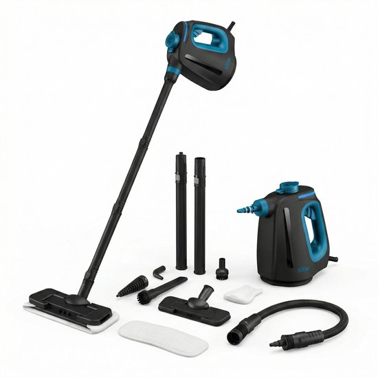 CleanKoala 2-in-1 Stoomreiniger – 15 sec Opwarmtijd – 30 min lang stomen– Incl. 12 Accessoires