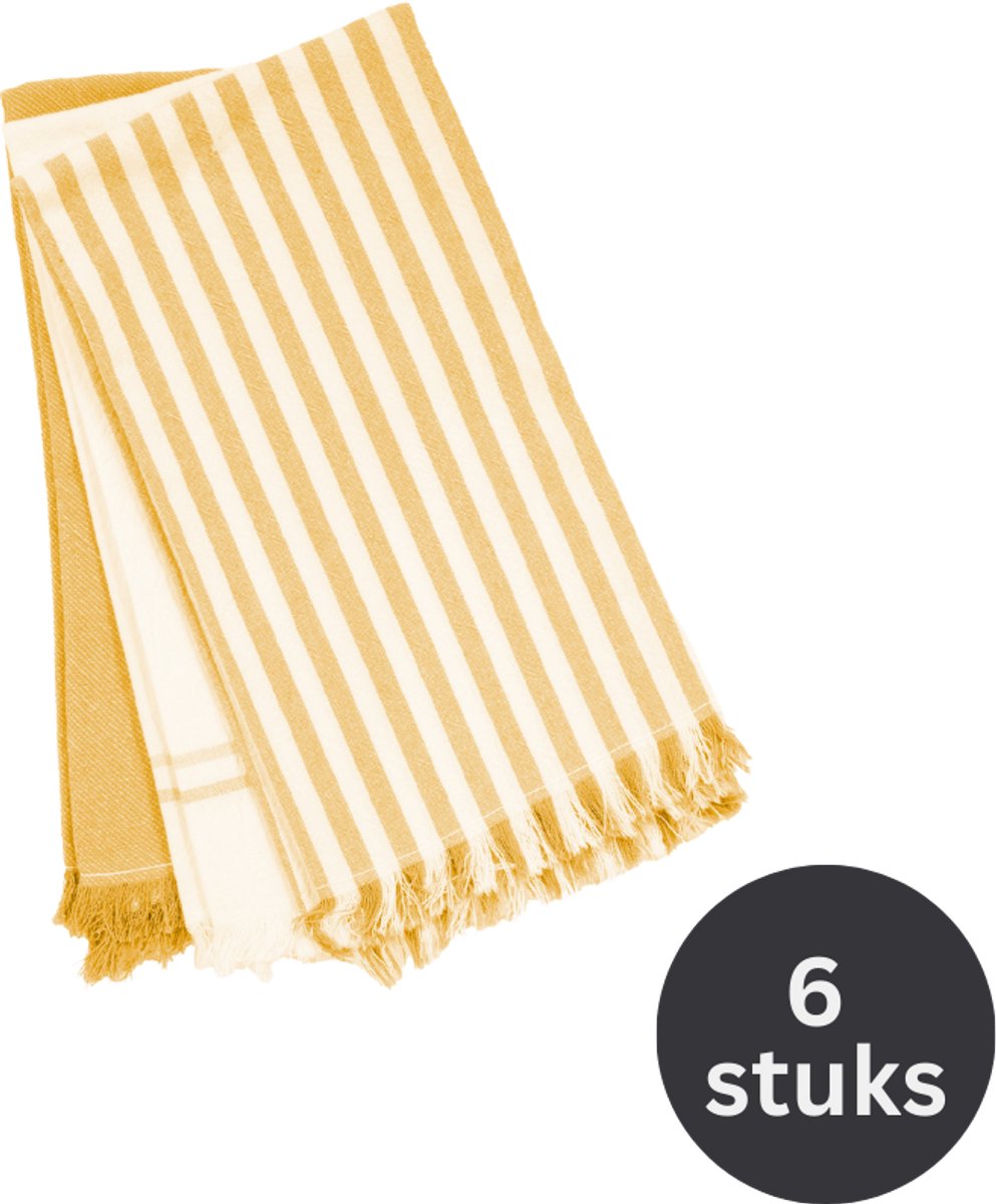 Keukenhanddoeken CAVENDISH - SET/3 - 50x70 cm, geel