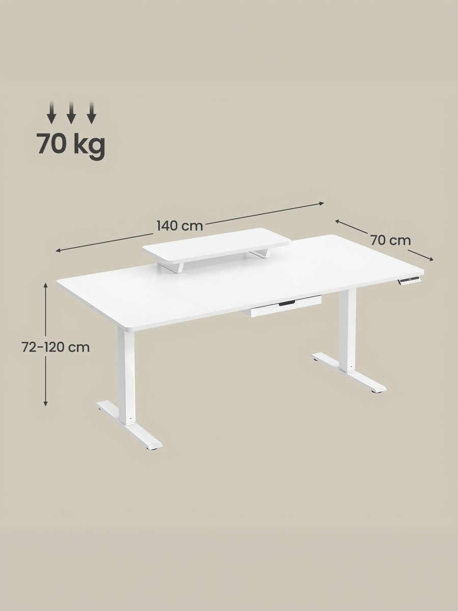 VASAGLE - Zit Sta Bureau - Flexibele Monitorstandaard thumbnail 2