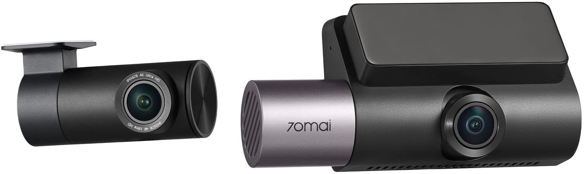 70mai Dash Cam T800 HDR Set met SD-kaart - Dashcam voor en achter - 4K Ultra HD met HDR - Inclusief SD-kaart direct gebruiksklaar - GPS en WiFi app bediening - Parkeerstand beveiliging - G-sensor en nachtzicht voor maximale veiligheid
