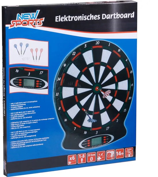 dartbord new sports electronisch incl 6 pijlen van New Sports — afbeelding 4